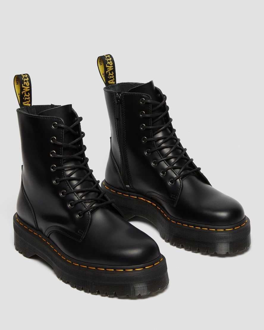 64) Jadon Smooth Leather Platform Boots