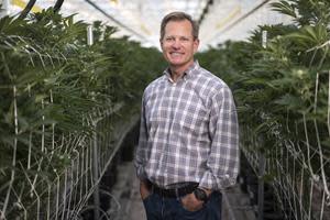 Copperstate Farms co-founder and Managing Director Fife Symington at the company's 1.7-million-square-foot greenhouse in Snowflake, Arizona.