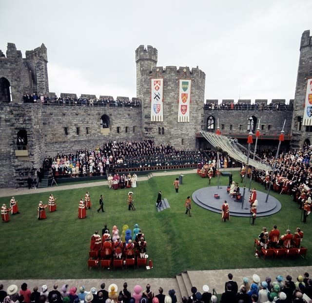 The scene at Caernarfon Castle