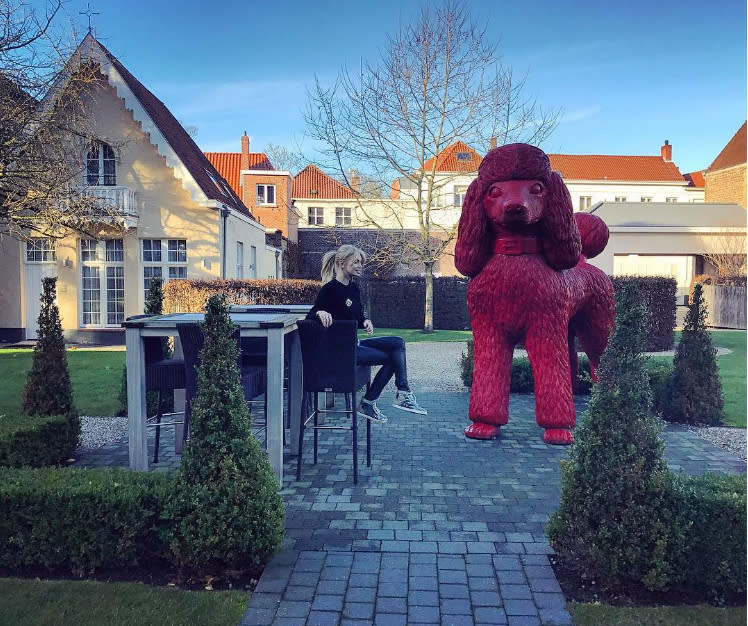 <p>Die einen sehen rosarote Elefanten, die anderen lieber Pudel. In Übergröße versteht sich. Garten-Deko – wenn schon, denn schon! (Bild: Instagram/lena.ggggg) </p>