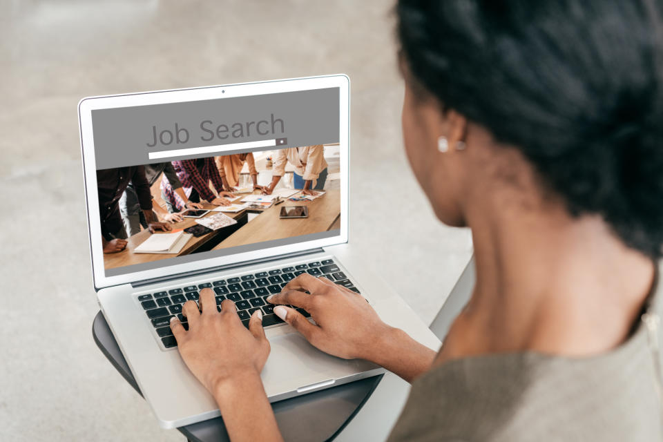 Woman looking at monitor