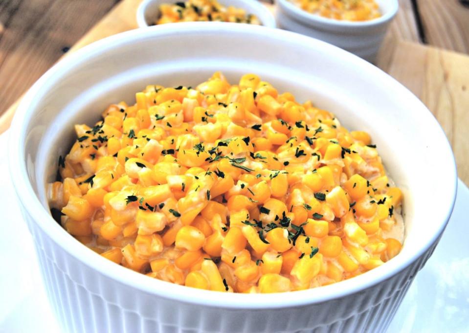 <p>Krista Marshall</p><p>Save some stovetop space this year with a great slow cooker side dish.</p><p><strong>Get the recipe: <a href="https://www.yahoo.com/lifestyle/slow-cooker-creamed-corn-thanksgiving-184516015.html" data-ylk="slk:Slow Cooker Creamed Corn;elm:context_link;itc:0;sec:content-canvas;outcm:mb_qualified_link;_E:mb_qualified_link;ct:story;" class="link  yahoo-link">Slow Cooker Creamed Corn</a></strong></p>