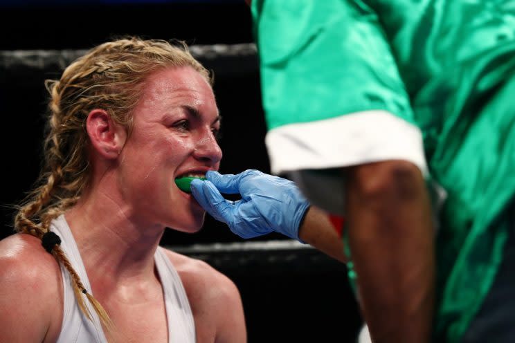 Unbeaten boxer Heather Hardy will make her MMA debut on June 24 when she faces Alice Yauger at Bellator 180 in New York. (Getty Images)