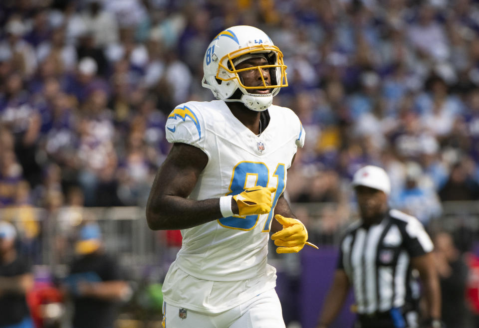 Mike Williams of the Los Angeles Chargers was released in a salary cap move. (Photo by Stephen Maturen/Getty Images)