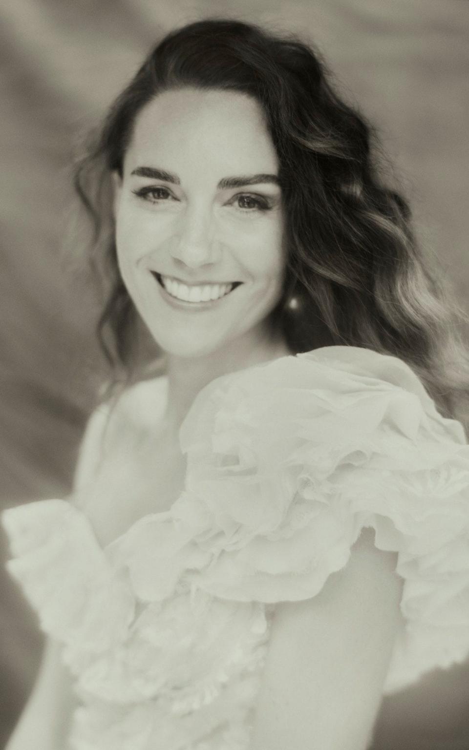 Another photograph captures Kate beaming into the camera, echoing Diana, Princess of Wales - Paolo Roversi