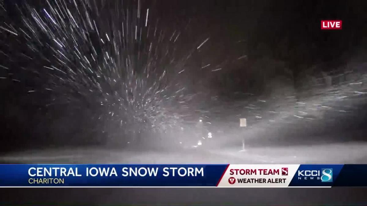 Slick Roads Reduced Visibility As Snow Falls In Southern And Central Iowa
