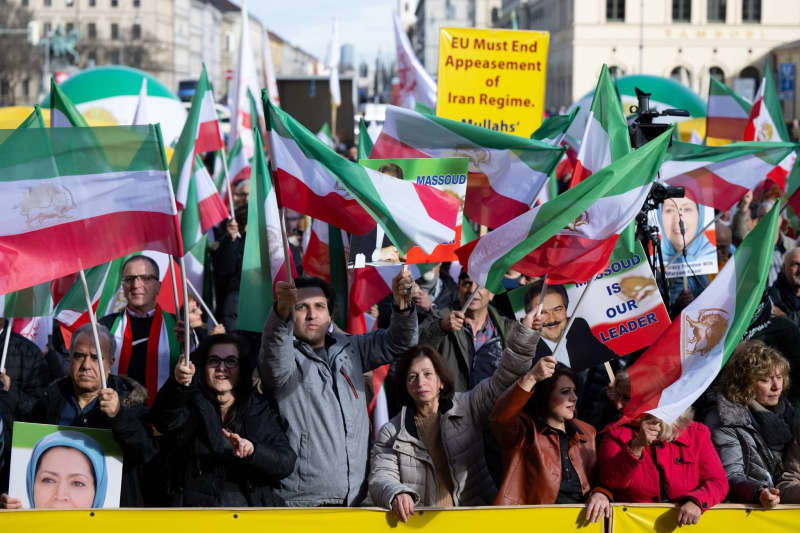 People take part in a rally against the regime in Iran during the 60th Munich Security Conference (MSC), held from February 16 to 18, 2024. Sven Hoppe/dpa