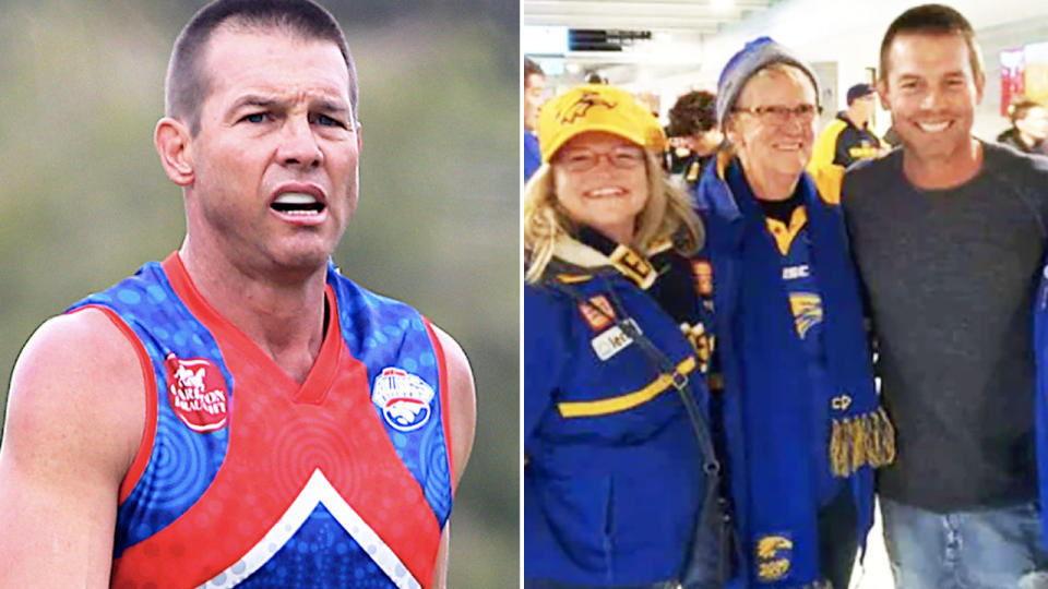 Ben Cousins, pictured here with fans at an AFL game.