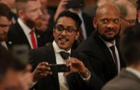 Right wing online activist Ali Alexander attends U.S. President Trump's social media forum at the White House in Washington