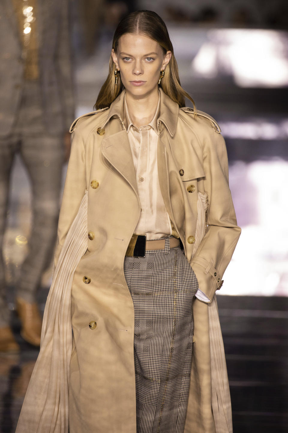 A model wears a creation by designer Burberry at the Autumn/Winter 2020 fashion week runway show in London, Monday, Feb. 17, 2020. (Photo by Vianney Le Caer/Invision/AP)