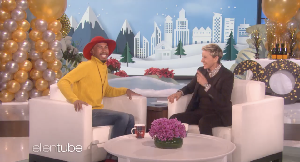 Kalen Allen and Ellen DeGeneres on "The Ellen Show"
