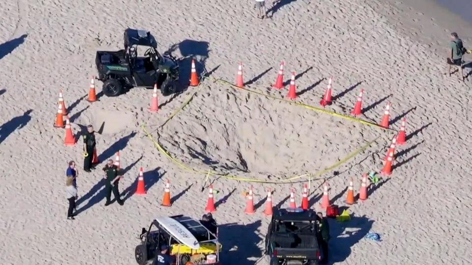 PHOTO: Children Trapped in Sand in Broward County, FL, Feb. 20, 2024. (WPLG)