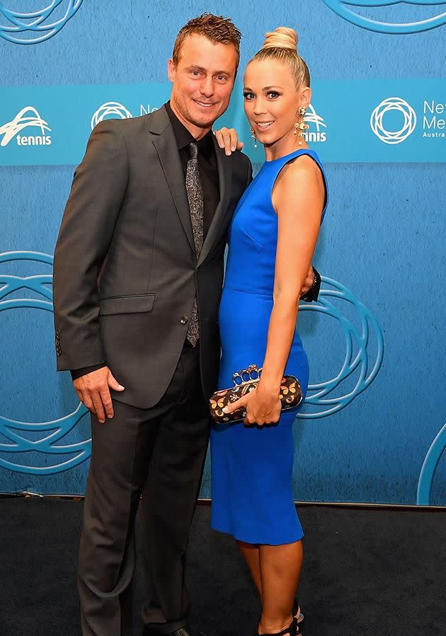 Australian tennis star Lleyton Hewitt and wife Bec  Hewitt. Source: Getty