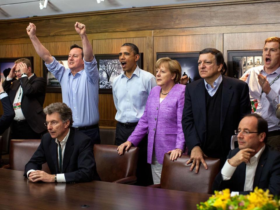 Barack Obama David Cameron Angela Merkel