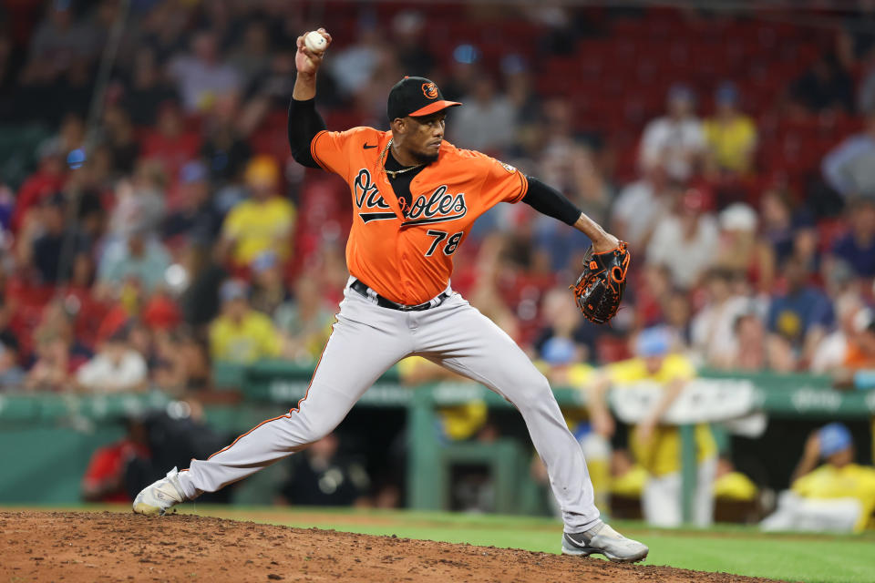 巴爾的摩金鶯Yennier Cano。（MLB Photo by Adam Glanzman/MLB Photos via Getty Images）