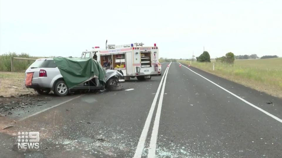 Three people were killed in a head-on collision in South Australia on Saturday. Source: Nine News