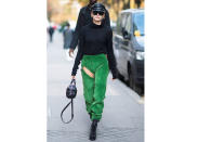 <h2>In An Unravel Turtleneck, Y/Project Pants, Giuseppe Zanotti Boots, Givenchy Bag And Dsquared2 Hat</h2> <p>In Paris, 2017</p> <h4>Getty Images</h4> <p> <strong>Related Articles</strong> <ul> <li><a rel="nofollow noopener" href="http://thezoereport.com/fashion/style-tips/box-of-style-ways-to-wear-cape-trend/?utm_source=yahoo&utm_medium=syndication" target="_blank" data-ylk="slk:The Key Styling Piece Your Wardrobe Needs;elm:context_link;itc:0;sec:content-canvas" class="link ">The Key Styling Piece Your Wardrobe Needs</a></li><li><a rel="nofollow noopener" href="http://thezoereport.com/entertainment/celebrities/taylor-swift-ready-for-it-music-video/?utm_source=yahoo&utm_medium=syndication" target="_blank" data-ylk="slk:Taylor Swift Just Teased Her New Music Video, And We're Not Ready For It;elm:context_link;itc:0;sec:content-canvas" class="link ">Taylor Swift Just Teased Her New Music Video, And We're Not Ready For It</a></li><li><a rel="nofollow noopener" href="http://thezoereport.com/beauty/celebrity-beauty/gigi-hadid-lipstick-tutorial/?utm_source=yahoo&utm_medium=syndication" target="_blank" data-ylk="slk:Gigi Hadid Shares Her Genius Trick For Applying Lipstick;elm:context_link;itc:0;sec:content-canvas" class="link ">Gigi Hadid Shares Her Genius Trick For Applying Lipstick</a></li> </ul> </p>