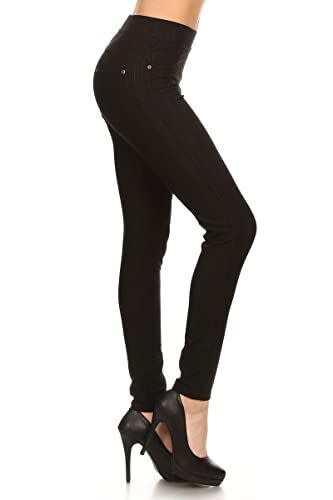 14) Leggings Depot Women’s Cotton Blend Stretch Pull-on Jeggings