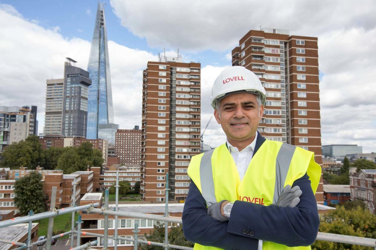 Big issue: Mayor Sadiq Khan is under pressure to build more new homes in London: Alex Lentati