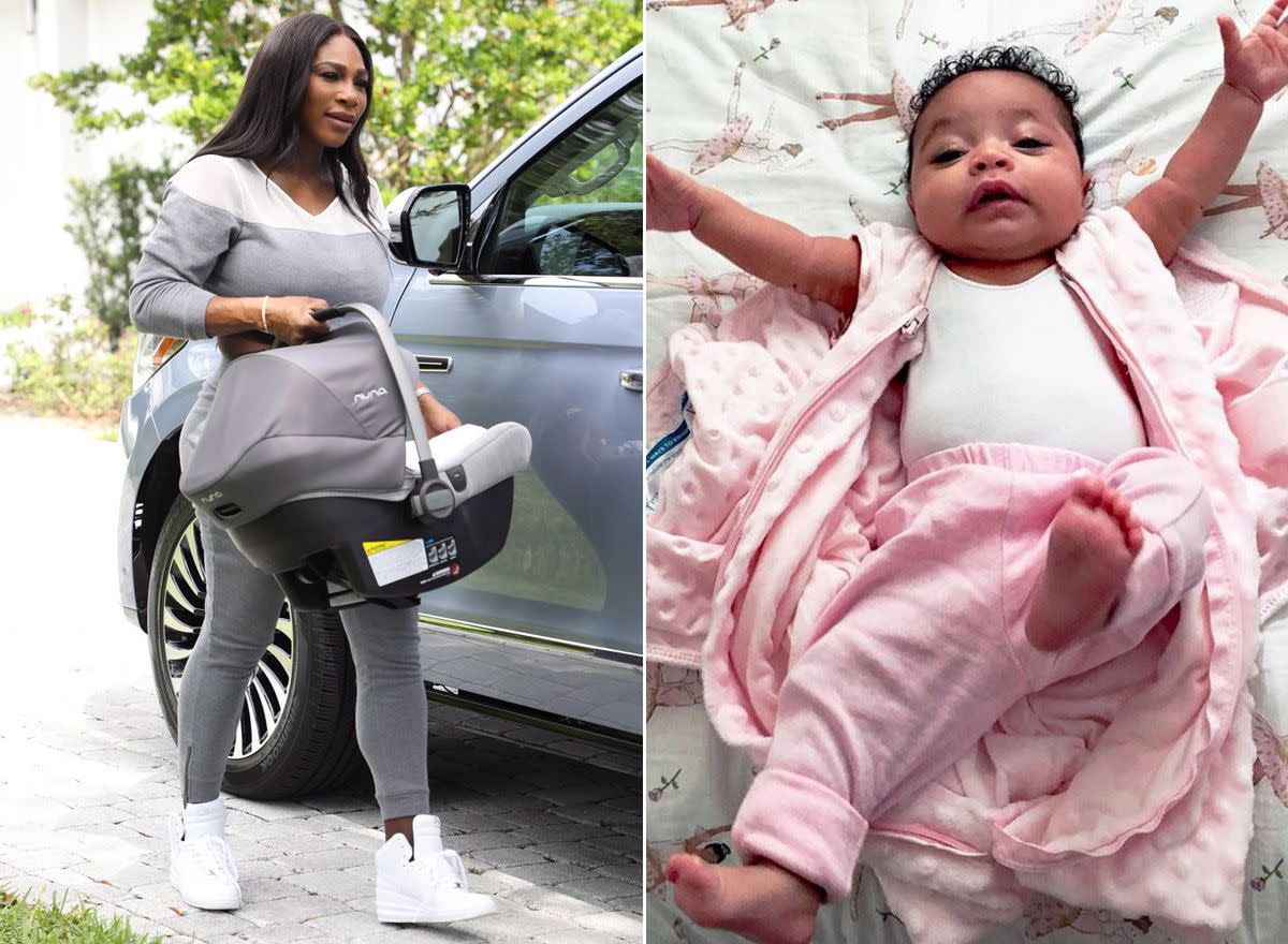 Serena Williams' baby girl is already "making moves." The tennis champion shared an adorable photo of her newborn in all-pink flailing her legs and arms on Instagram.