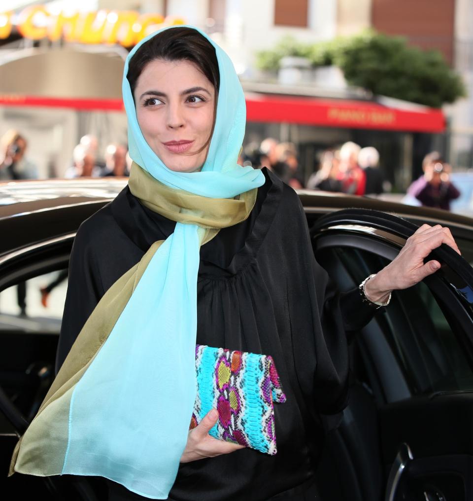 Jury member Leila Hatami of Iran arrives at a hotel ahead of the 67th international film festival, Cannes, southern France, Tuesday, May 13, 2014. The festival runs from May 14th to May 25th. (AP Photo/Alastair Grant)