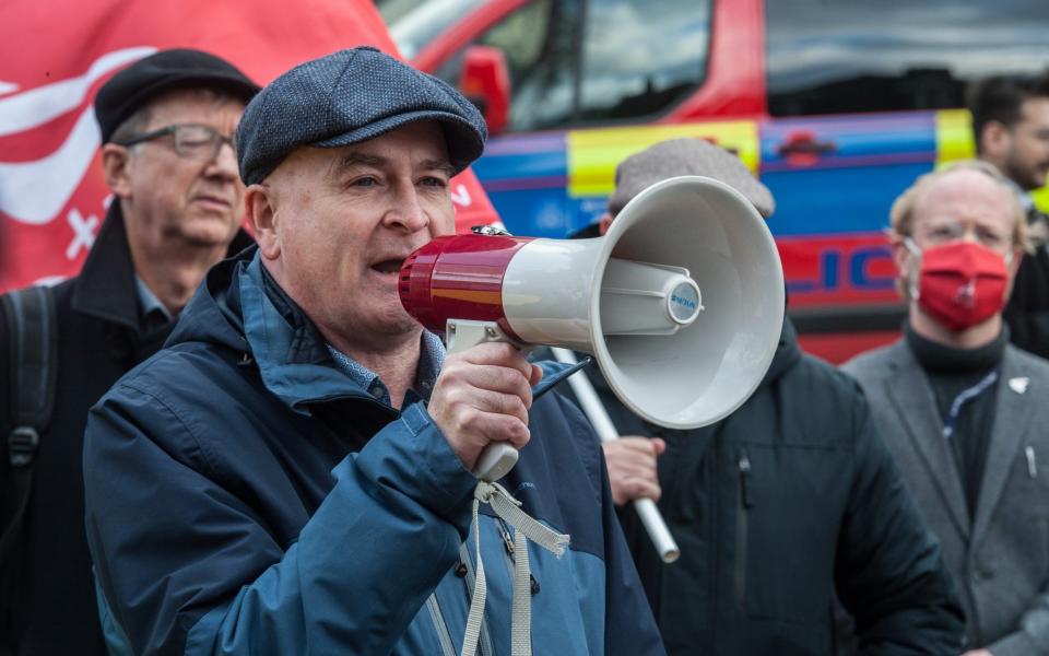 Mick Lynch addresses demonstrators - Guy Smallman/Getty Images 