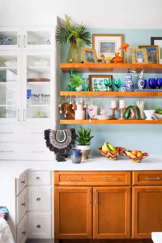 <p>CASA WATKINS LIVING</p> Maximalist elements in this modern kitchen can be traced back to 1980s trends.
