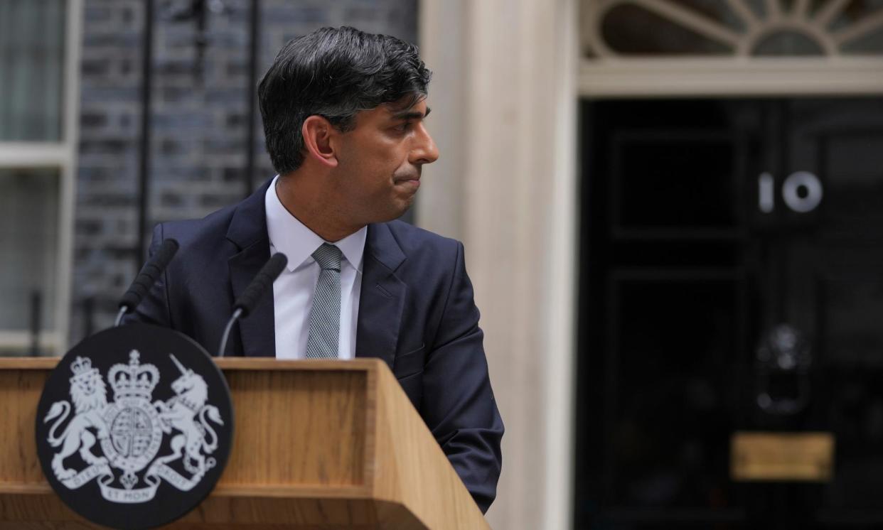 <span>Rishi Sunak is said to have indicated he will stay on as caretaker party leader until early September or potentially later into the autumn.</span><span>Photograph: Kin Cheung/AP</span>
