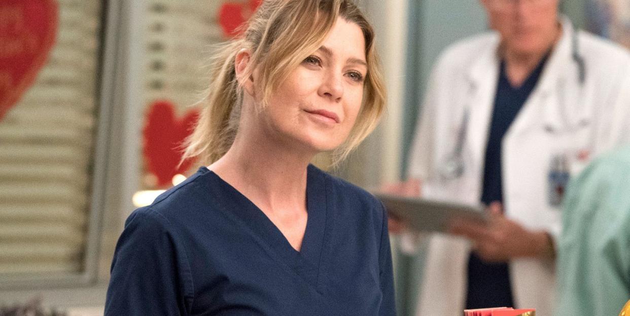 ellen pompeo as meredith grey, grey's anatomy