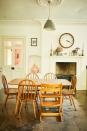 <p>"I spend so much time in this kitchen and it’s the only room we haven’t done anything to whatsoever. It has beautiful Neptune cabinetry (out of shot) that was built to match the original dresser that takes up a whole wall and a massive AGA which is both a source of contention and great joy. The table and chairs are Ercol and the highchair is a Stokke Tripp Trapp, decades and decades old, passed down through the family - a sign of a good design."</p>