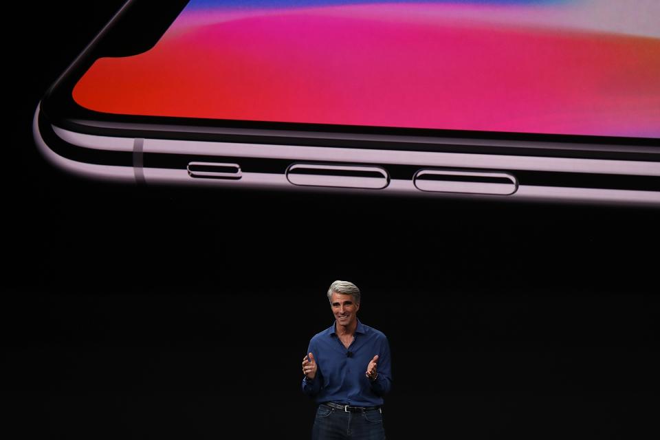 <p>With the removal of the home button, Apple redesigned the side buttons for improved functionality. (Photo by Justin Sullivan/Getty Images) </p>