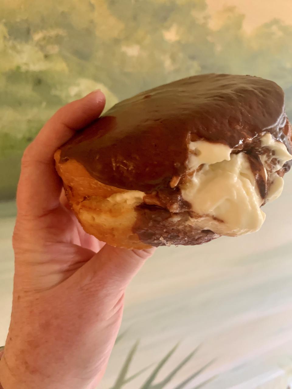 In addition to fast-casual meals, Cypress Table, opening in September in Cocoa Village, makes decadent sweets like this Rockledge Cream doughnut.