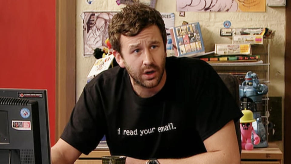 Chris O'Dowd as IT support worker Roy in 'The IT Crowd'. (Channel 4)