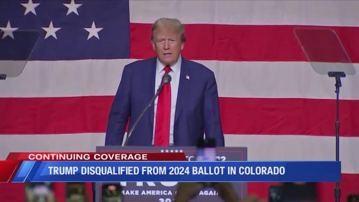 Trump disqualified from 2024 ballot in Colorado