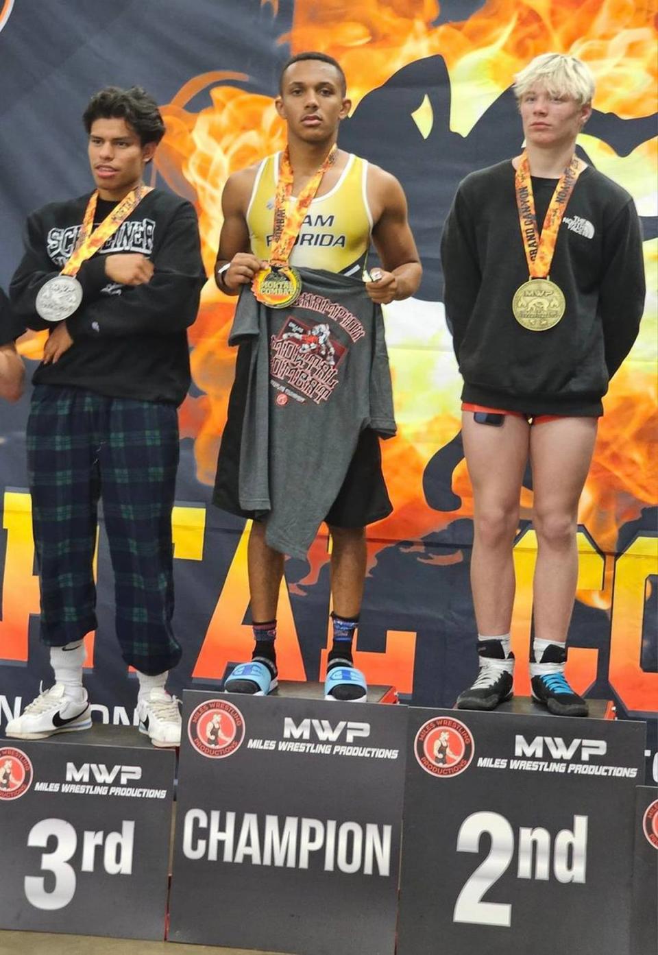 Wrestler Alexander Wisdom, an American Heritage-Plantation grad, placed first at the MCW Tournament in Dallas.