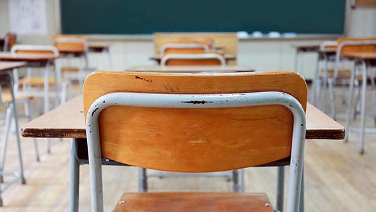 Empty classroom.