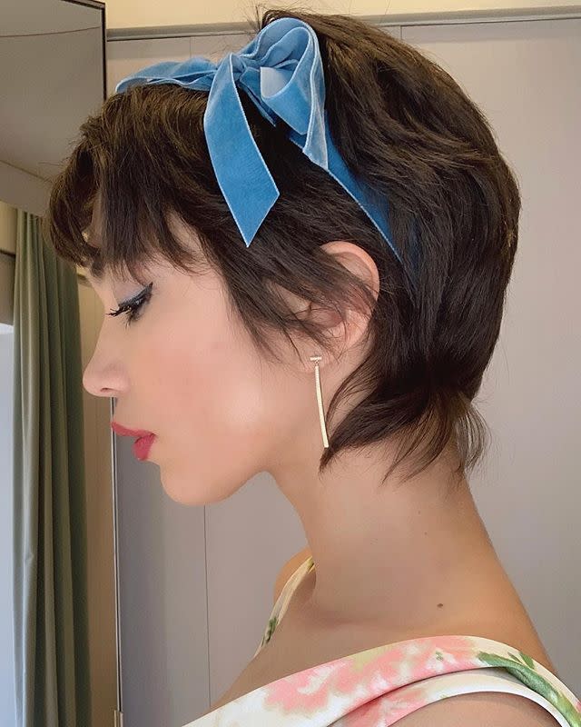 7) Rowan Blanchard's Ribbon-Adorned Pixie