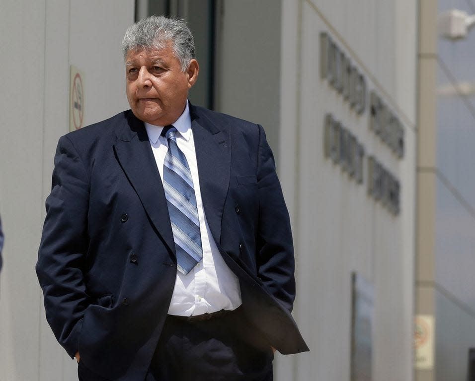 Pedro Pablo Barrientos Nunez leaves the federal courthouse Monday in Orlando in 2016. Barrientos, former lieutenant under the brutal dictator Augusto Pinochet, tortured and killed a famed Chilean folk singer whose family had been seeking justice for more than 40 years, a federal jury in Florida ruled.