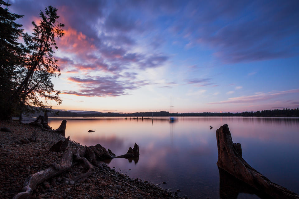 meika johnson, a Camp Kin counsellor, says being in nature helps youth recognize that they, too, are a part of nature. The camp hosts many activities on Comox Lake, pictured here. Photo by Sara Kempner Photography