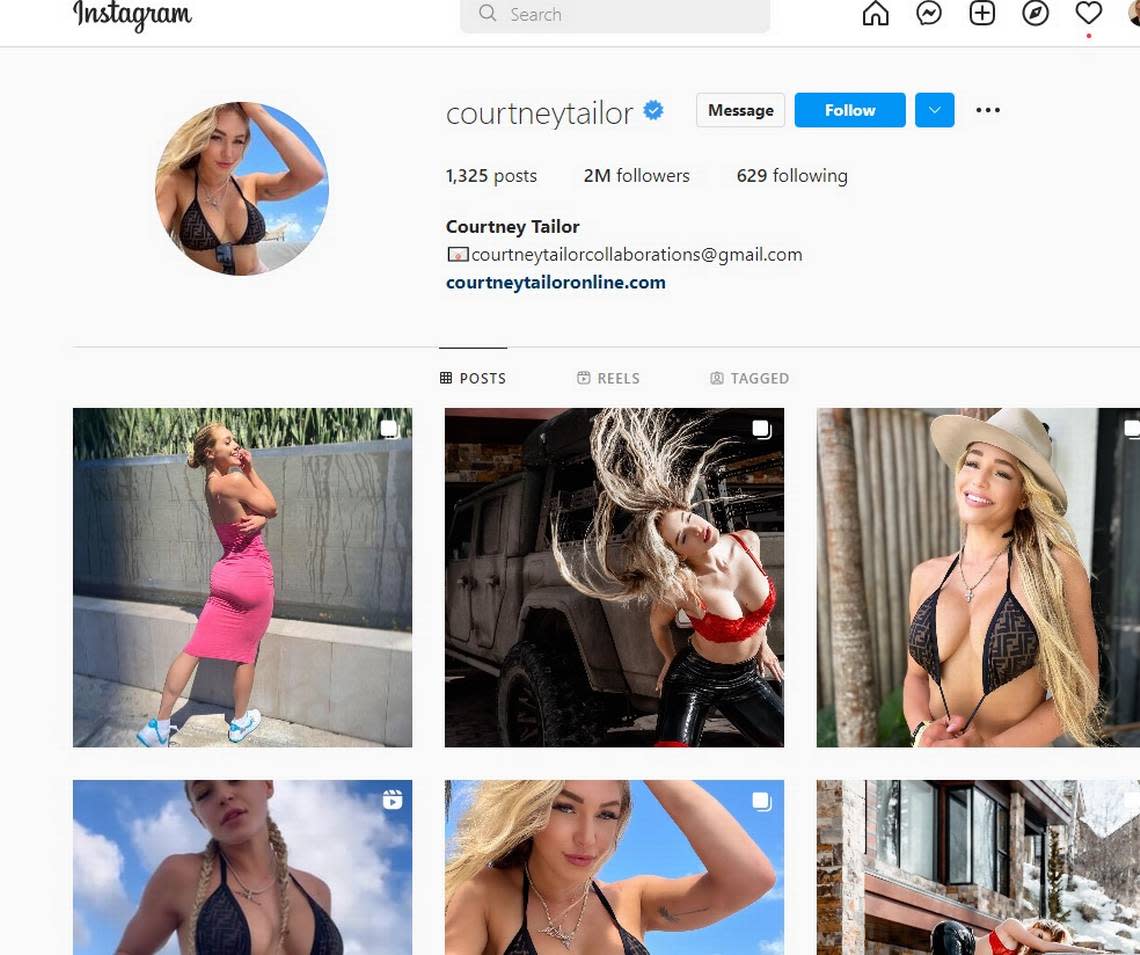 Courtney Tailor’s Instagram page notes 2 million followers as of Aug. 12, 2022.