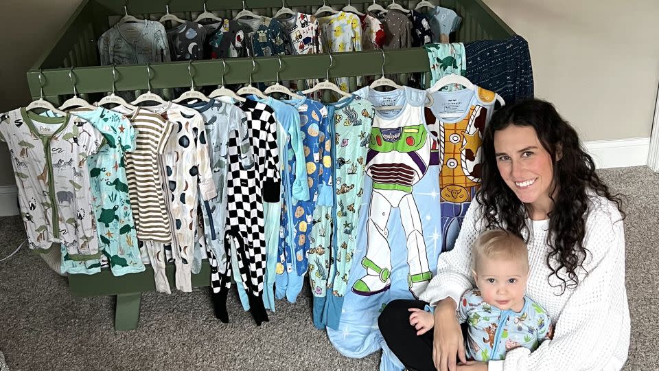 Emilee Hobbs is a self-proclaimed “Bamboo Mom.” She owns a collection for her son, and says the bamboo pajamas are good for his eczema-prone skin. - Courtesy Emilee Hobbs