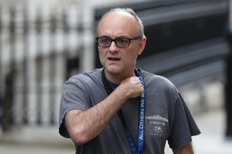 Senior aide to Prime Minister Boris Johnson, Dominic Cummings in Downing Street, London. (Photo by Jonathan Brady/PA Images via Getty Images)