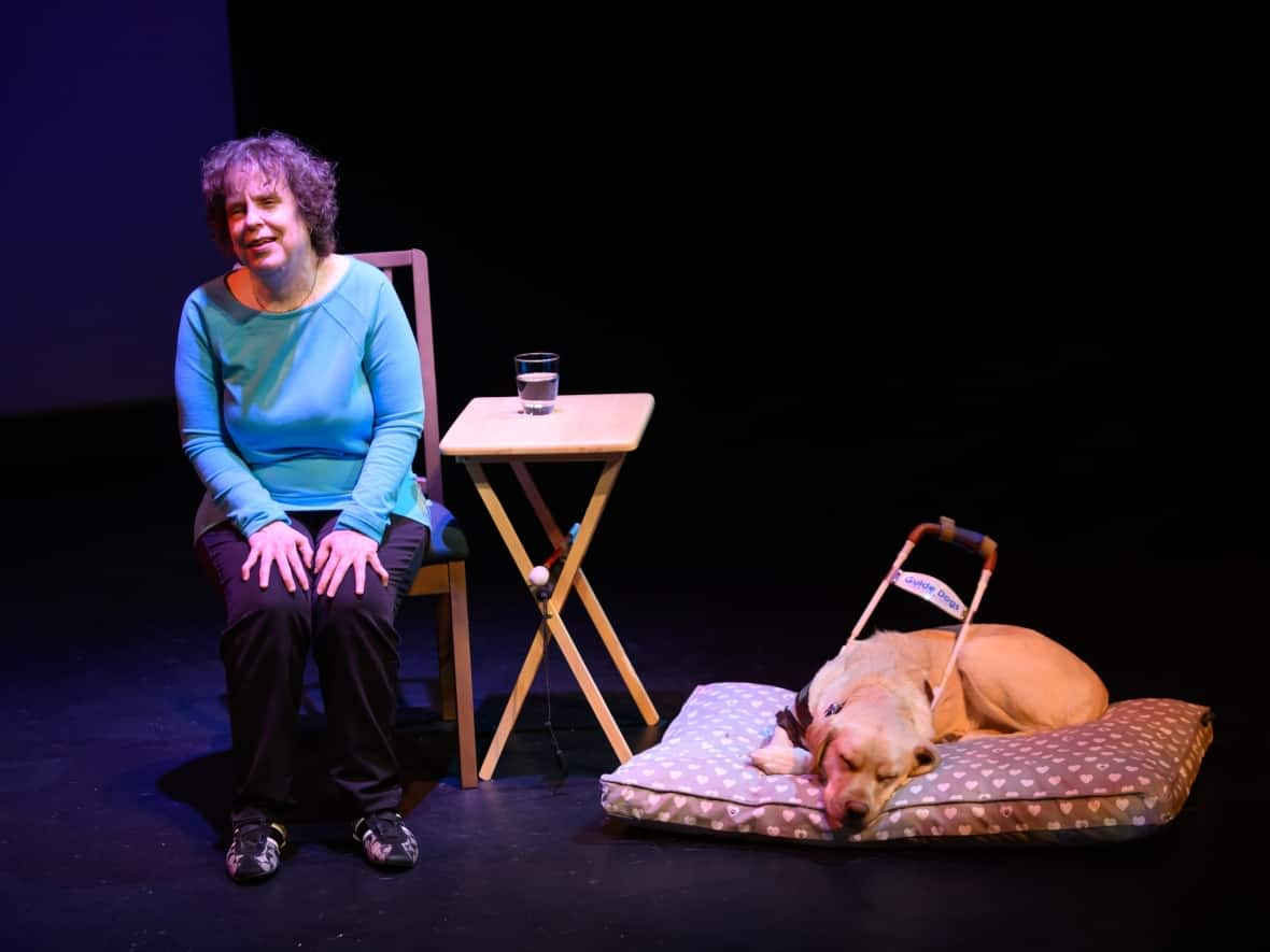 Kim Kilpatrick and her guide dog, Ginger, were refused a cab ride in downtown Calgary. She hopes her story educates service providers about the legal rights of guide dog handlers. (Ben Laird - image credit)