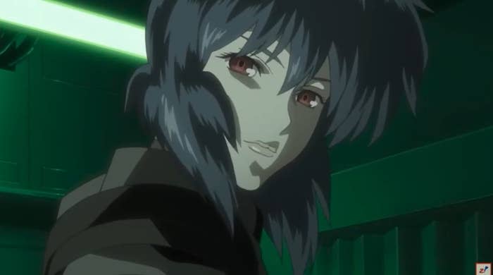 Major Makoto Kusanagi seductively staring