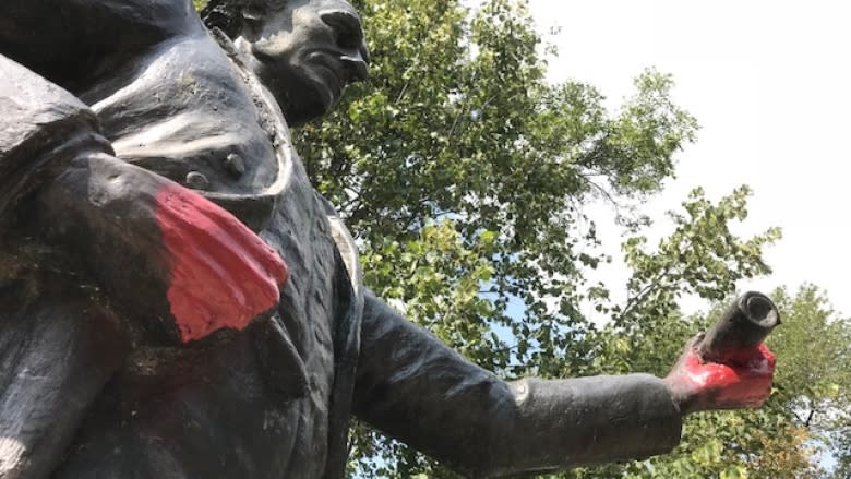 John A. Macdonald statue vandal says he painted Regina monument as a 'peaceful protest'