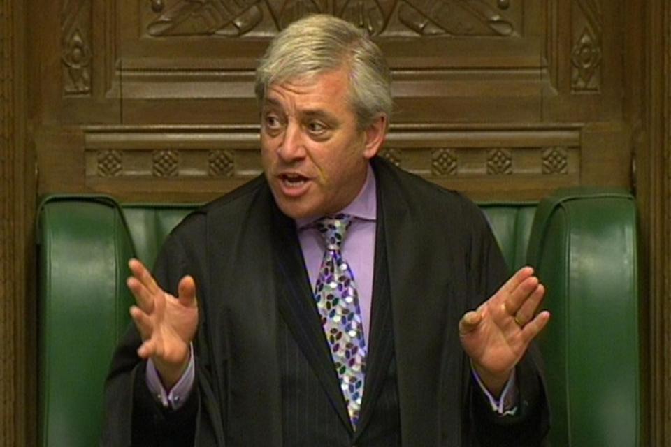 Buckingham MP John Bercow said he was