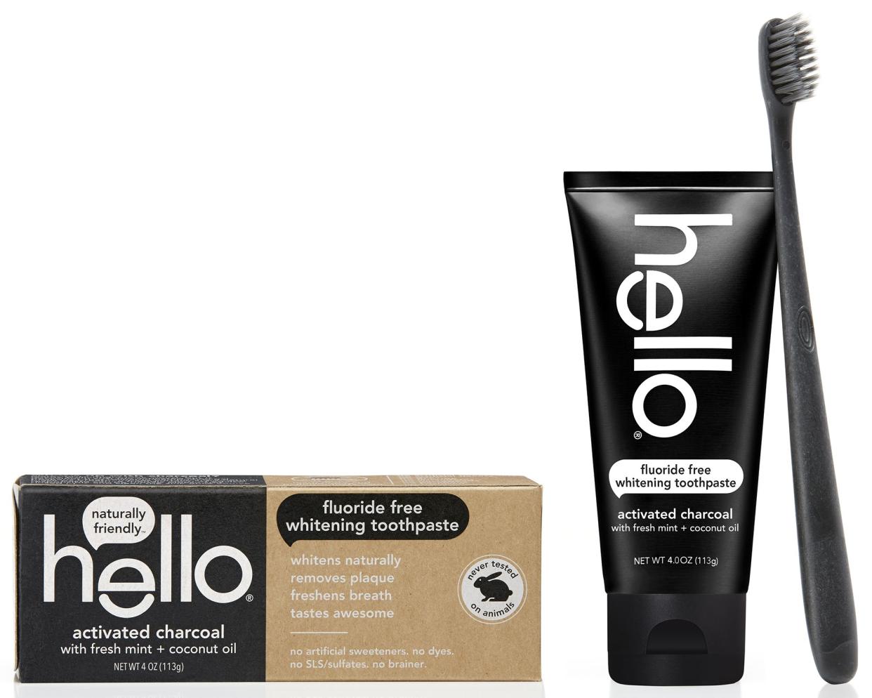 Hello Activated Charcoal Fluoride-Free Whitening Toothpaste