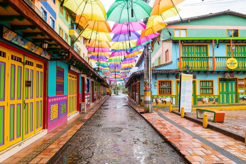 Peaked with El Peñol rock, Guatapé is Colombia’s most colourful pueblo (Getty Images)