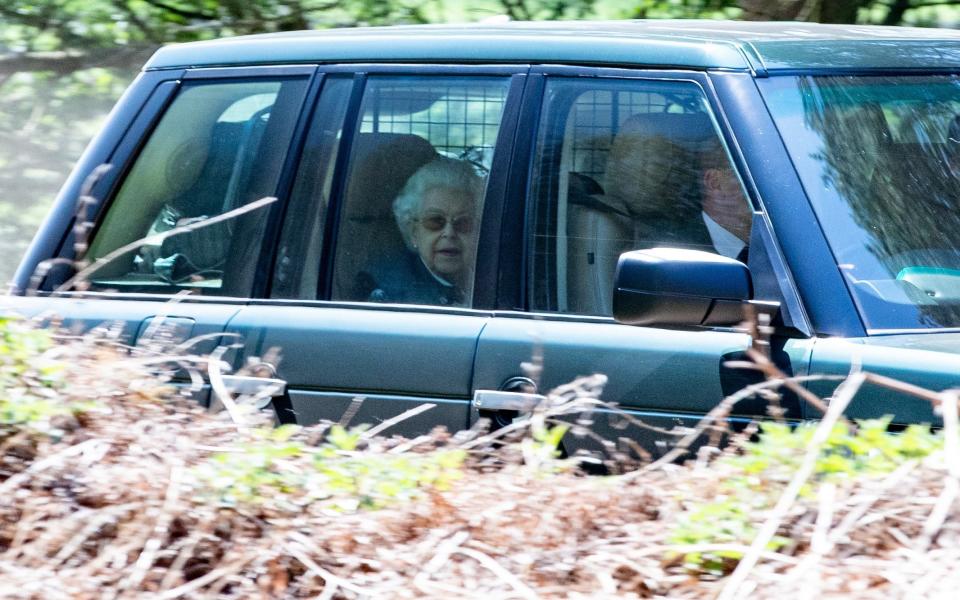 The Queen arriving at Wood Farm near Sandringham Norfolk on Wednesday morning - GEOFF ROBINSON