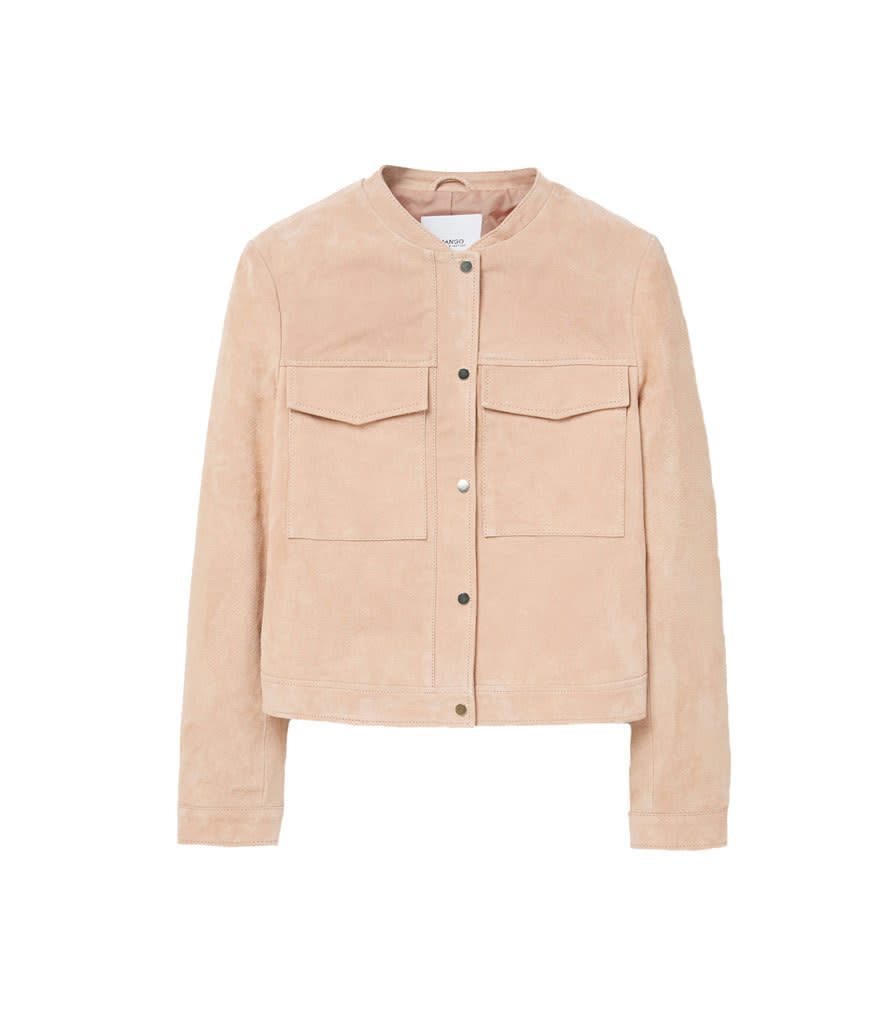 Mango Flap-Pocket Suede Jacket, $99.99, mango.com